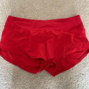 Lululemon red shorts
